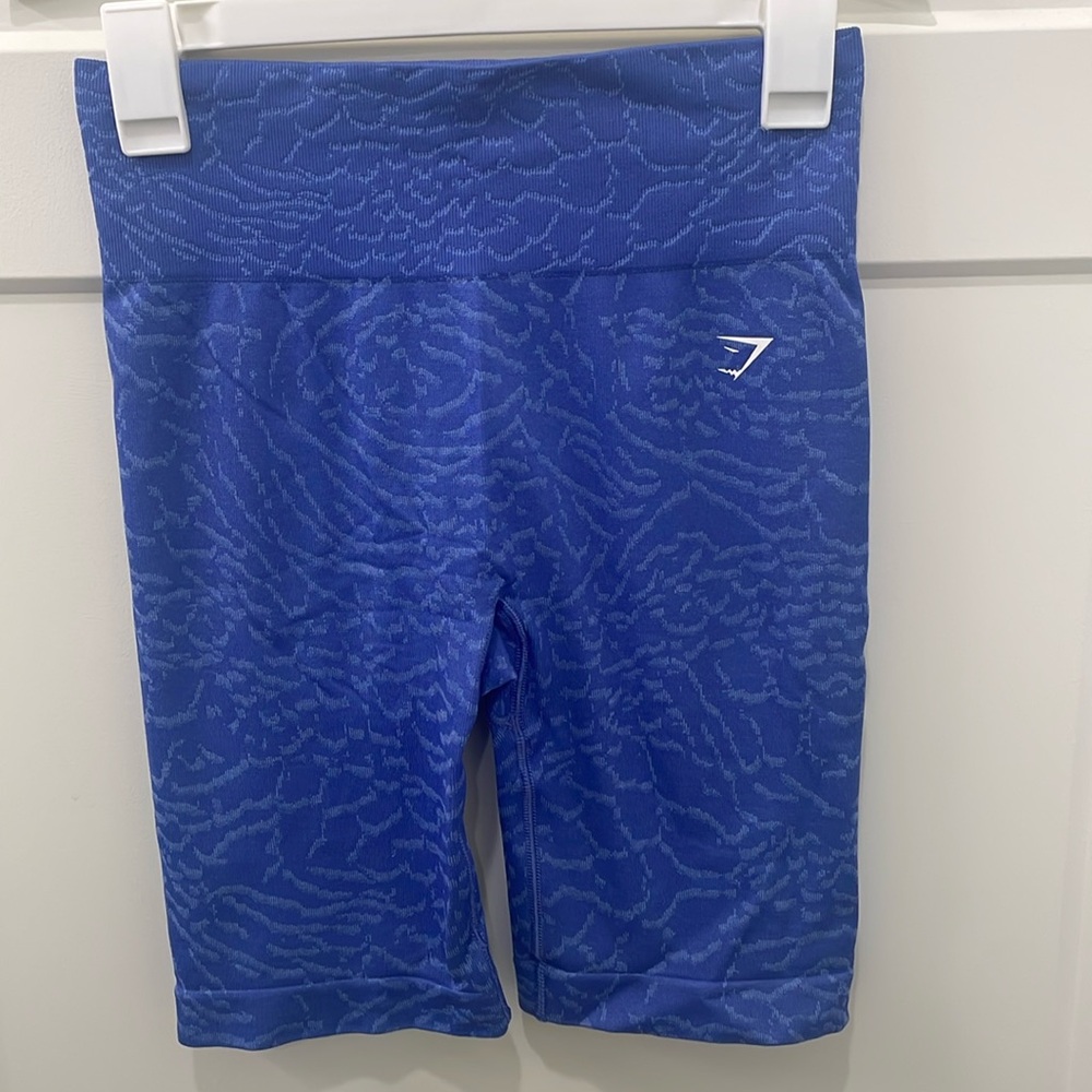 Gymshark Adapt Animal Seamless Cycling Shorts - Court Blue